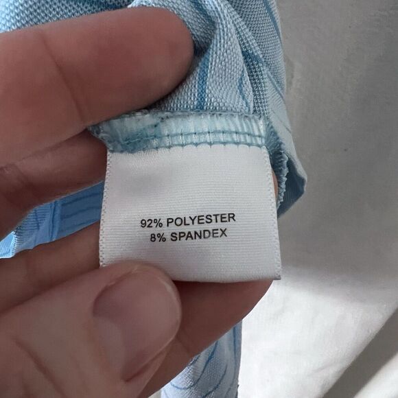 Peter Millar Crown Crafted Polo Blue And White Stripe Size Large - Picture 7 of 12